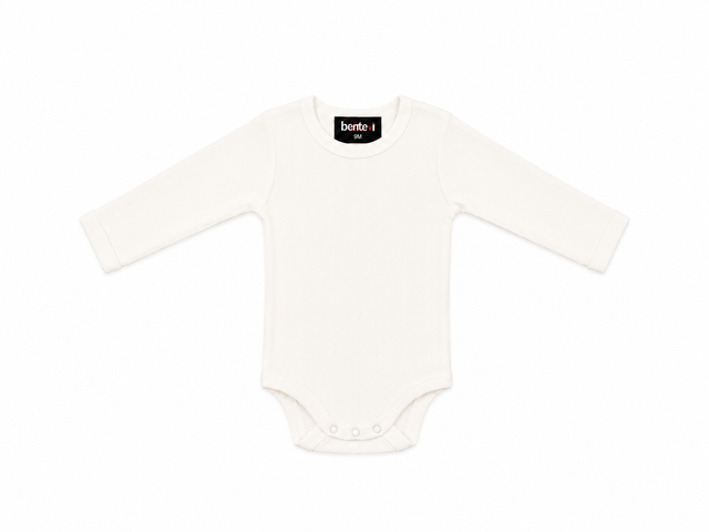 Baby Ribbed Tank Onesie – Soft Stretch Cotton Long Sleeve Ivory Bodysuit, 2pk