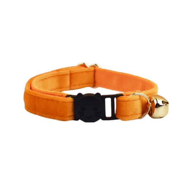 Anypet Large Sunset Orange Cat Collar with Safety Buckle, Bell & Durable Adjustable Strap – Stylish Comfortable Pet Accessory for Cats