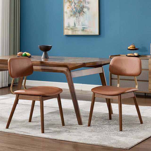 Modern Curved Back Dining Chairs Set of 2