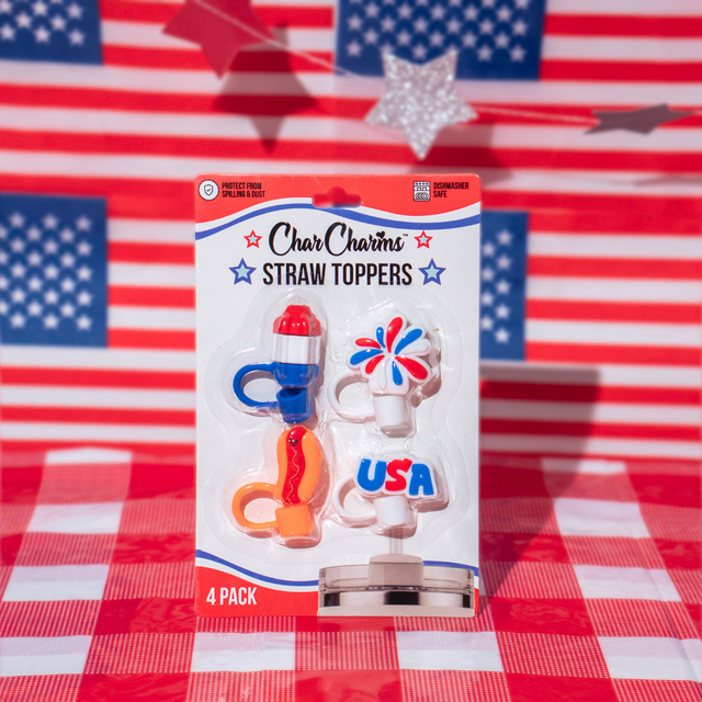Party in the USA Straw Topper 4-Pack