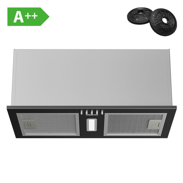 CIARRA 52cm Integrated Cooker Hood, A++ Energy Rated Built-in Extractor Hood, Black CBCB5937A