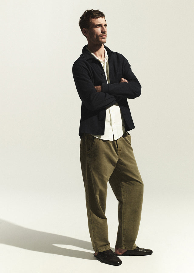 Relaxed Drawstring Pull On Pant in Bezal