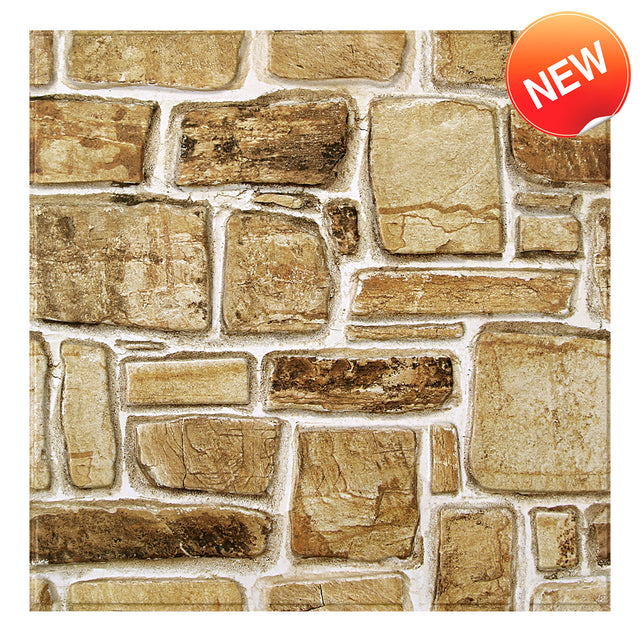3D Mediterranean Sandstone Peel and Stick Wall Tile – Self-Adhesive Stone Panel