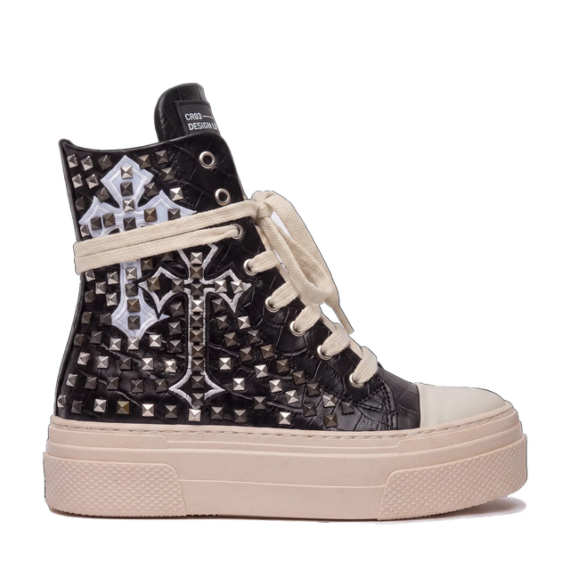 CALIPSO COCO - Black Cross Studs