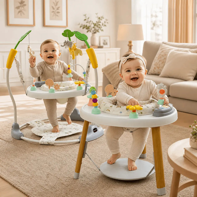 Cuddobaby Baby Jumper 4-Stage Convertible| Montessori -Inspired 8 Interactive Toys