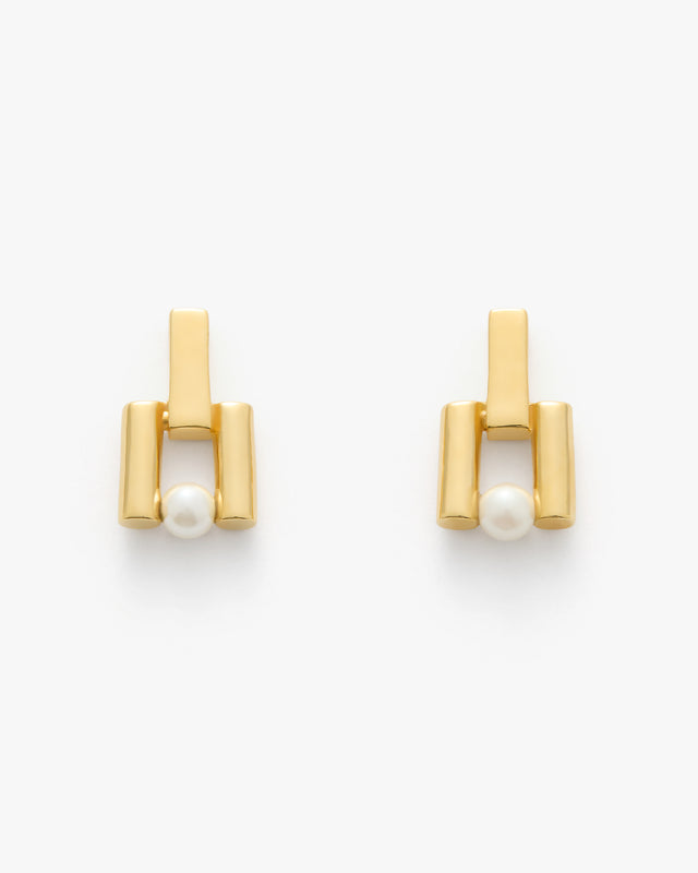 Deco Pearl Earrings