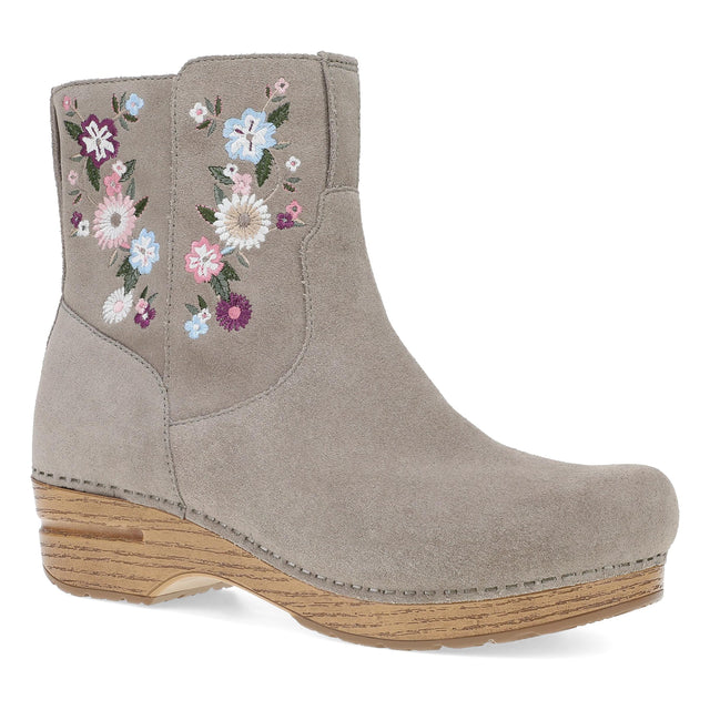 Shiloh Taupe Floral Embroidered