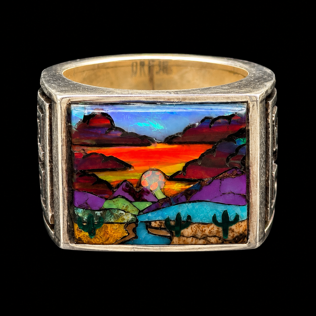 Desert Horizon Inlay Ring