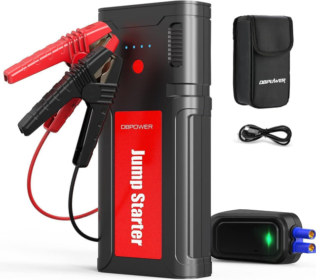 DBPOWER Jump Starter 2750A Peak 76.96Wh Portable Car Jump Starter (Up to 10L Gas/8L Diesel Engine) 12V Auto Battery Booster Pack with Smart Clamp Cables, Quick 