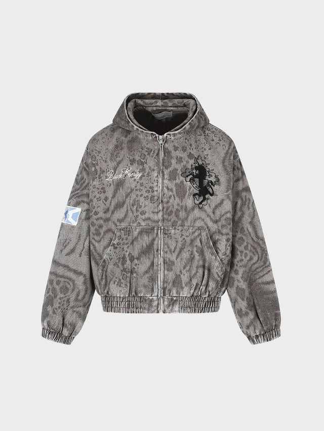 DCRB Ash Leopard Zip Jacket