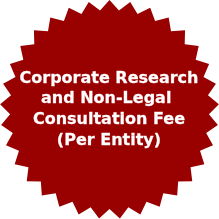 Corporate Research & Non-Legal Consultation Fee