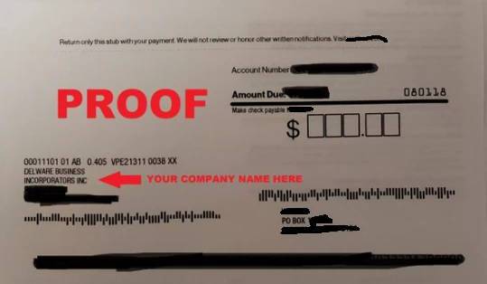 Internet Service with "Utility Bill" Proof Order Form