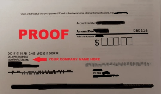 Delaware Phone Number (302 area code) with Utility Bill Proof Order Form