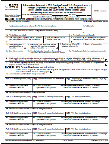 Multi-Member (2+ owners) & Corporation Filing - Expert Review by CPA - Form 1120 and 5472 - Annual Subscription - Order Form