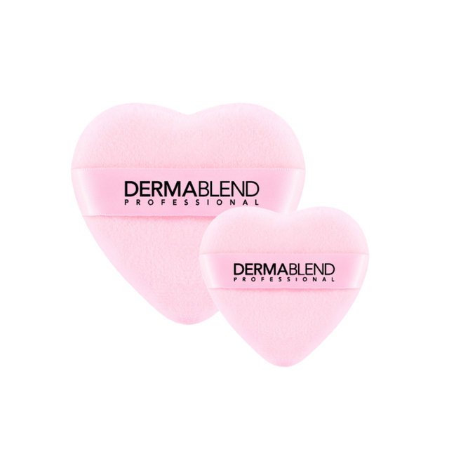 Heart-Shaped Baking Powder Puff Duo