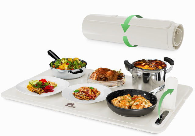 Electric Warming Tray Rollable & Portable 3 Heat Levels