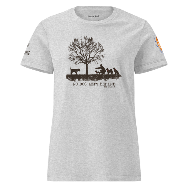T-shirt: No Dog Left Behind, Women's (OC Animal Allies)