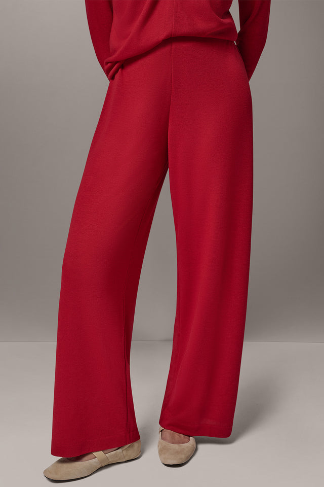 FOUR-WAY STRETCH WIDE-LEG PANT