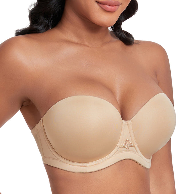Exerin Women's Strapless Bras Full Coverage Underwire Multiway Convertible Plus Size Bra