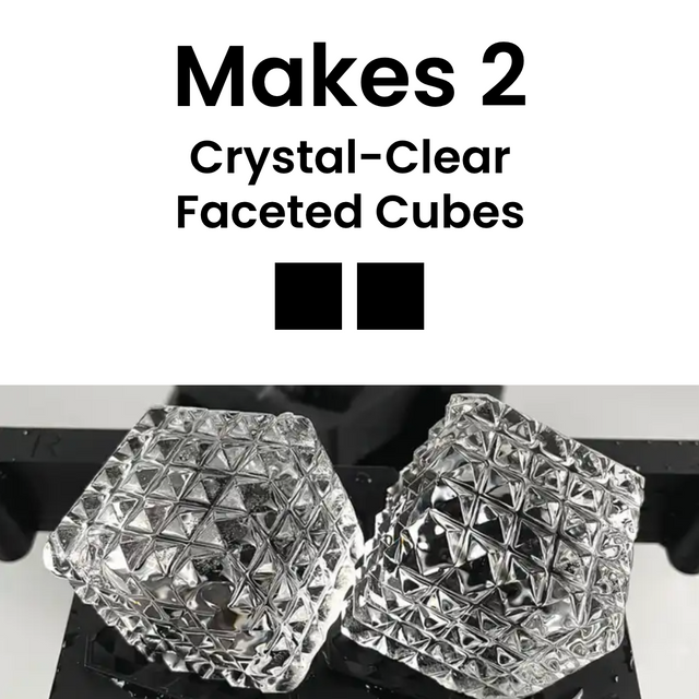 Crystal-Clear Faceted Ice Cube Maker (Double)