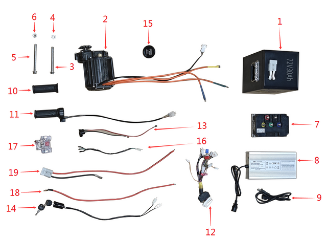 Motor (72v 5KW) - EV Dirt Bike (5000W)