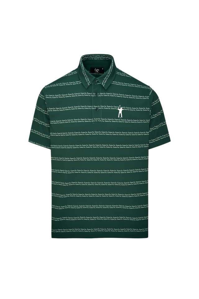 Prime Green Signature Polo - ESG Script Stripe