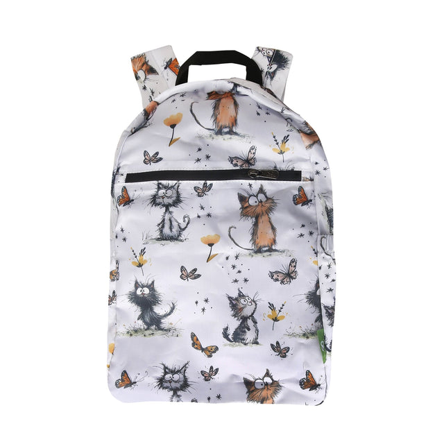 Eco Chic Lightweight Foldable Backpack Whimsy Cats