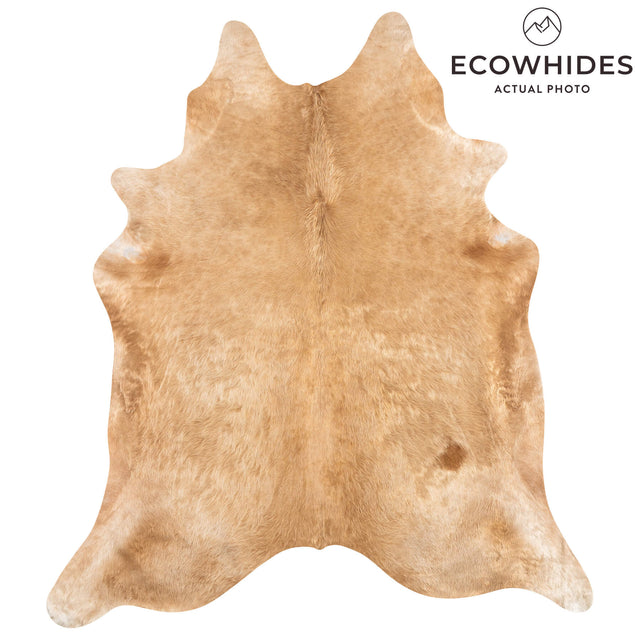 Brazilian Beige Cowhide Rug Size 8'3" L x 7'3" W 2487
