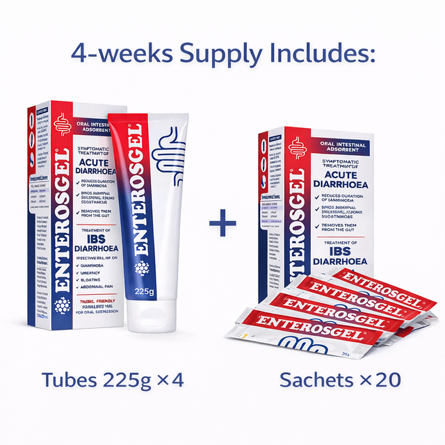 4-Week Digestive Support Bundle: Tubes x4 + Sachets x20
