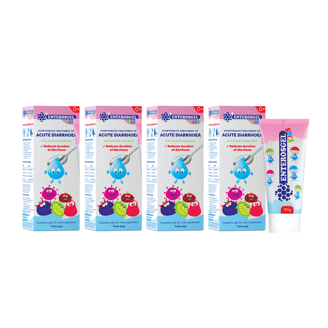 ENTEROSGEL® Diarrhoea, Pain & Bloating Relief for Children 0+, 4 Packs