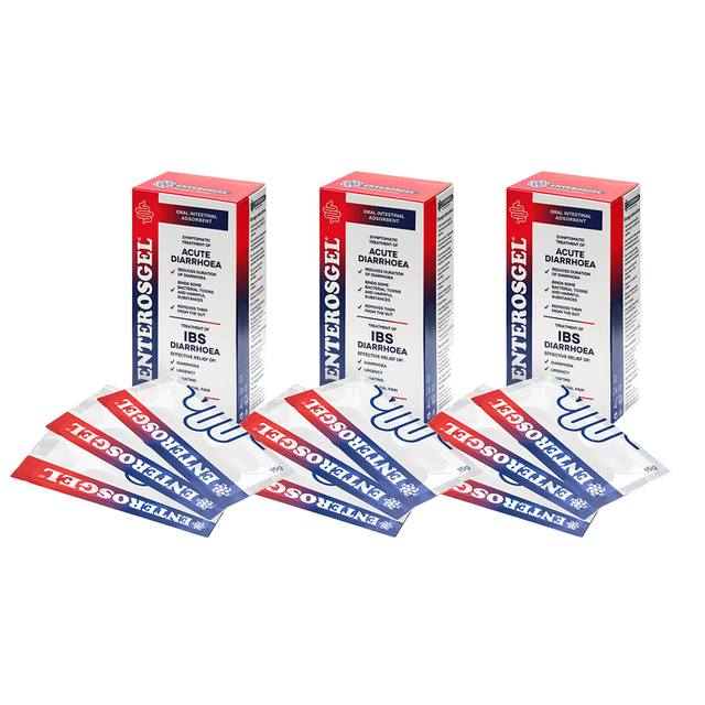 ENTEROSGEL® Traveller’s Diarrhoea & IBS Relief On-The-Go - 3 packs of 10