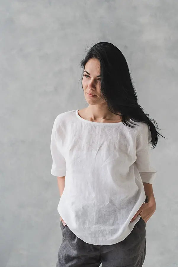 READY TO SHIP Linen Blouse Jazz