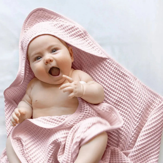 Bamboo Waffle Hooded Baby Towel