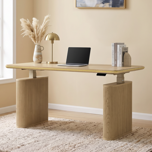 Opal Aurelia Fluted Standing Desk (60"x29")