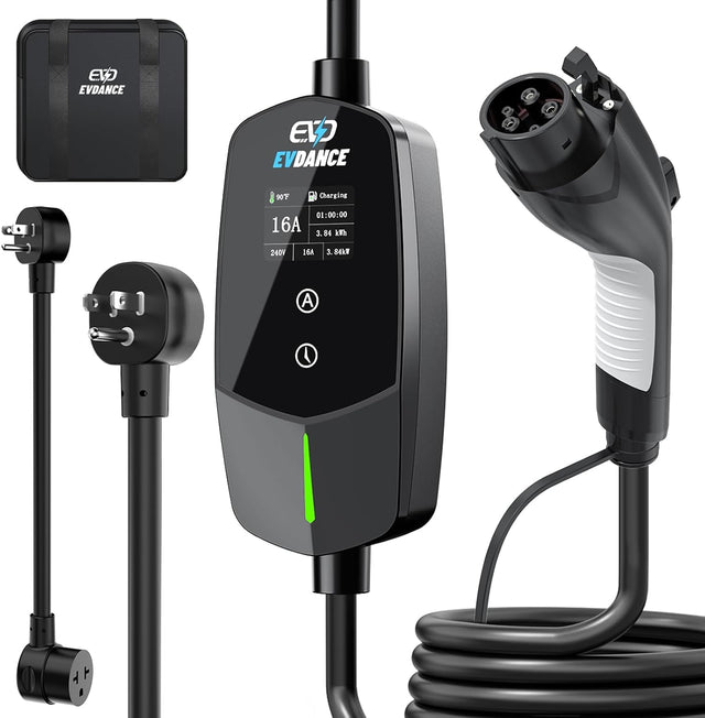 EVDANCE Level 1&2 J1772 Portable EV Charger | 16A–40A