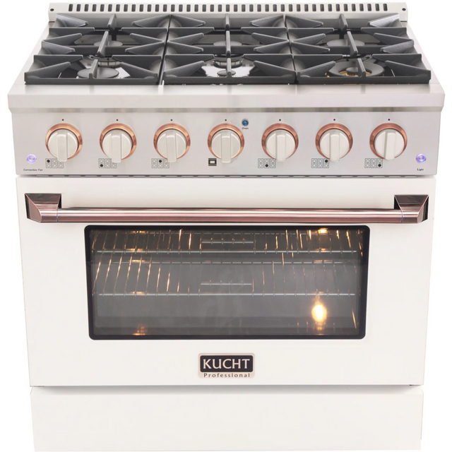 KUCHT 36" Freestanding Gas Range, KNG361-W-Rose
