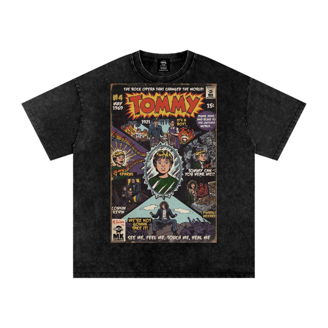 Tommy - Snow Washed Oversized Cotton T-Shirt