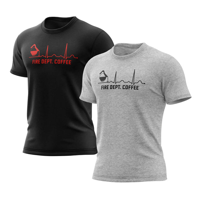 Fire Department Coffee EKG Shirt