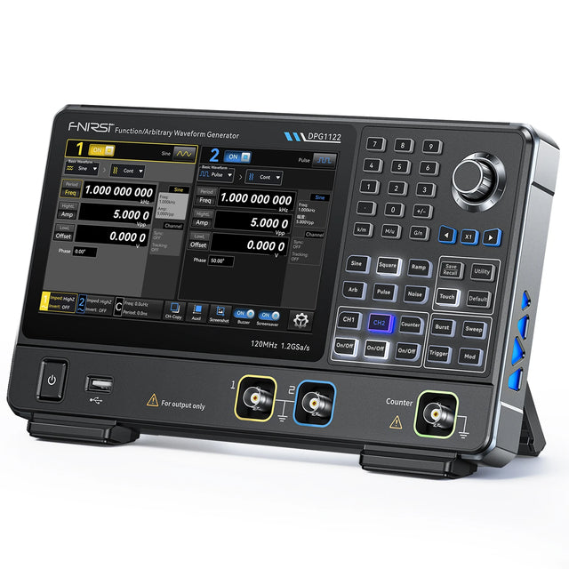 FNIRSI® DPG1122 120MHz 1.2GSa/s Dual Channel Function Arbitrary Waveform Generator
