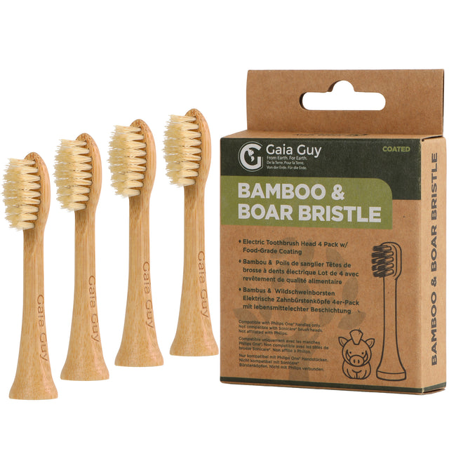 Natural Horsehair Bamboo Toothbrushes – 10 Pack | Numbered Family Set | Gaia Guy