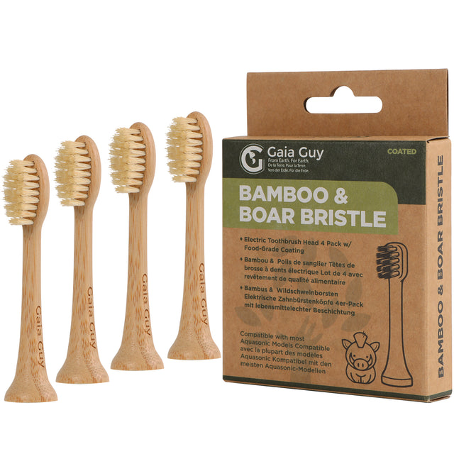 Gaia Guy Horsehair Toothbrush | Natural, Plastic-Free & Self-Standing Bamboo Toothbrush