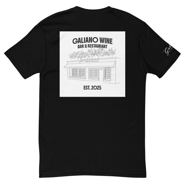 Galiano Wine Bar & Restaurant Fitted T-Shirt in Black