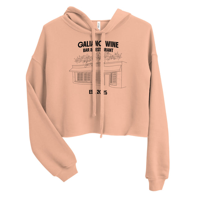 Galiano Wine Bar & Restaurant Women's Crop Hoodie