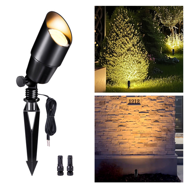 Gardenreet Aluminum Compact Landscape Spotlight with Replaceable MR16 Bulb - Black (AL2101)