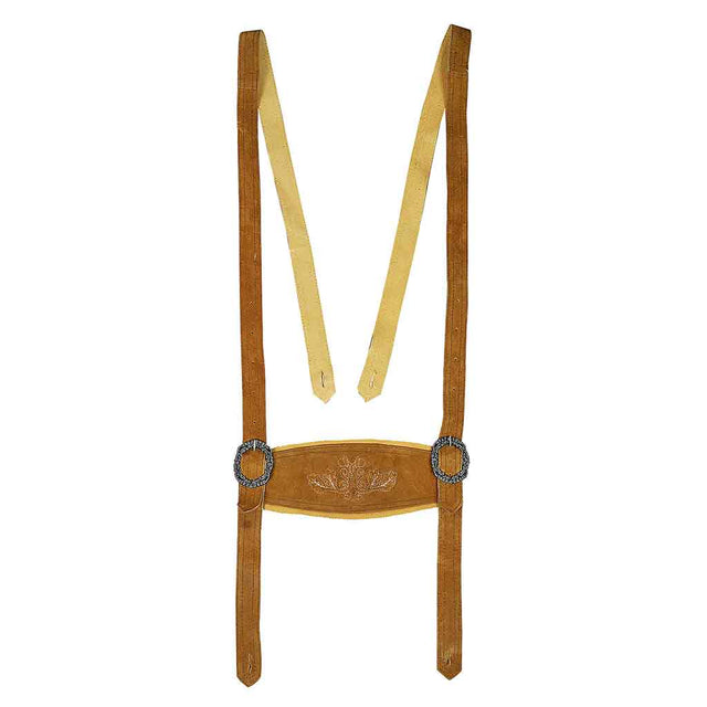 Men's Suede Leather Short Lederhosen Suspenders Set "Tillich"