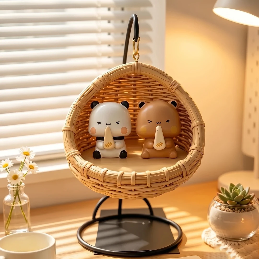 Bubu Dudu Hanging Chair Figurine – Cute Bubu Dudu Hanging Chair Desk Decoration