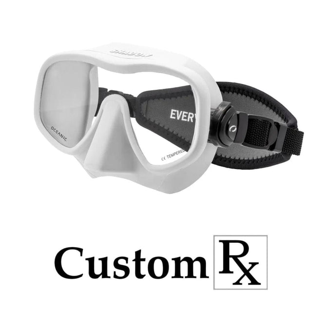 Custom Prescription Oceanic Mini Shadow Frameless Scuba Dive Mask