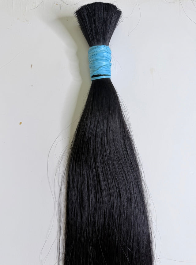 26" Premium Virgin Human Hair Bulk Extensions – Natural Straight (195g, 230g & 240g)