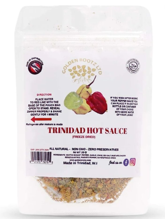 Trinidad Hot sauce just add water to rehydrate