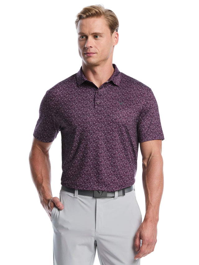 Men's Course Essentials Confetti Print Polo